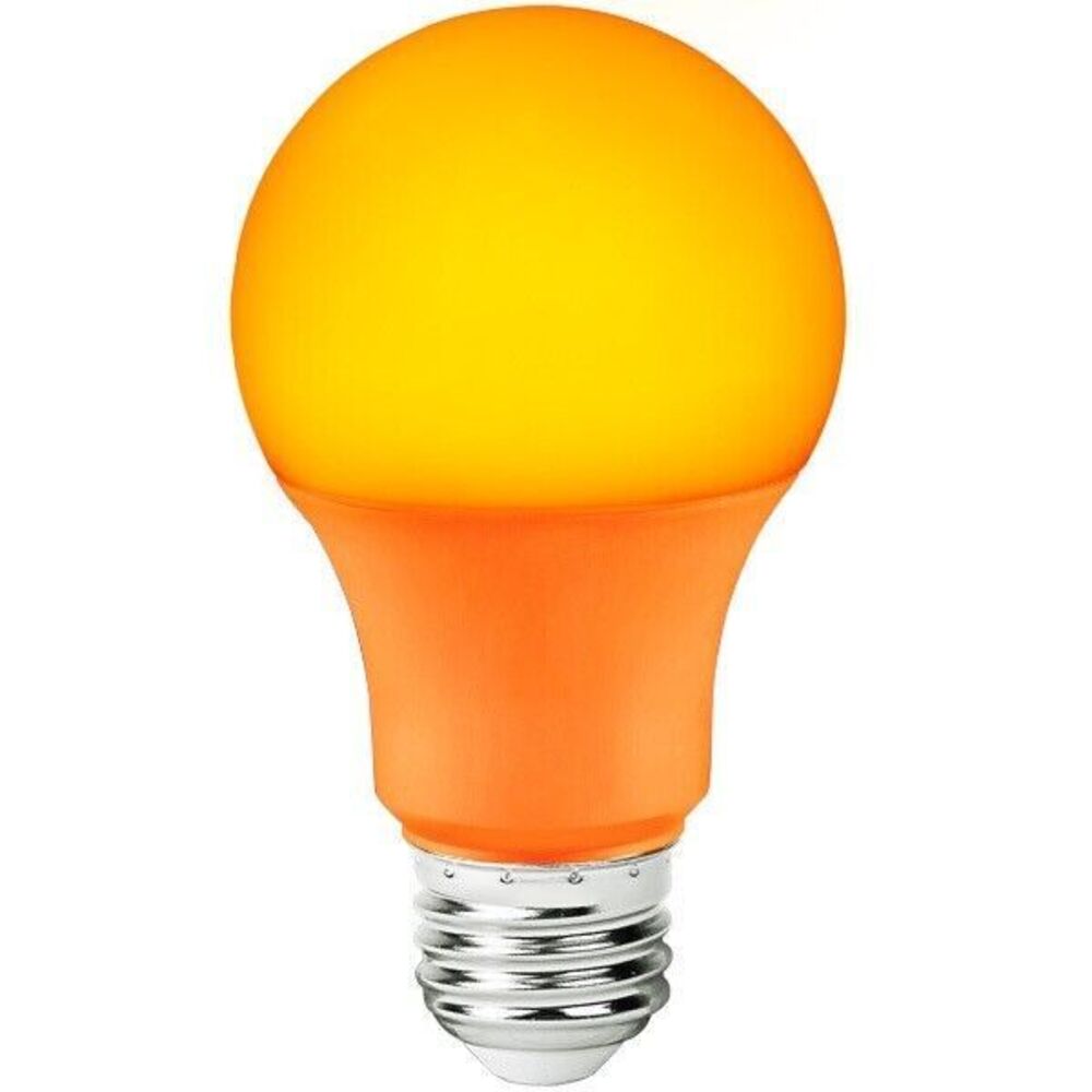 5 Pack Orange Light Bulbs, A19 5W LED Bulbs for Halloween
